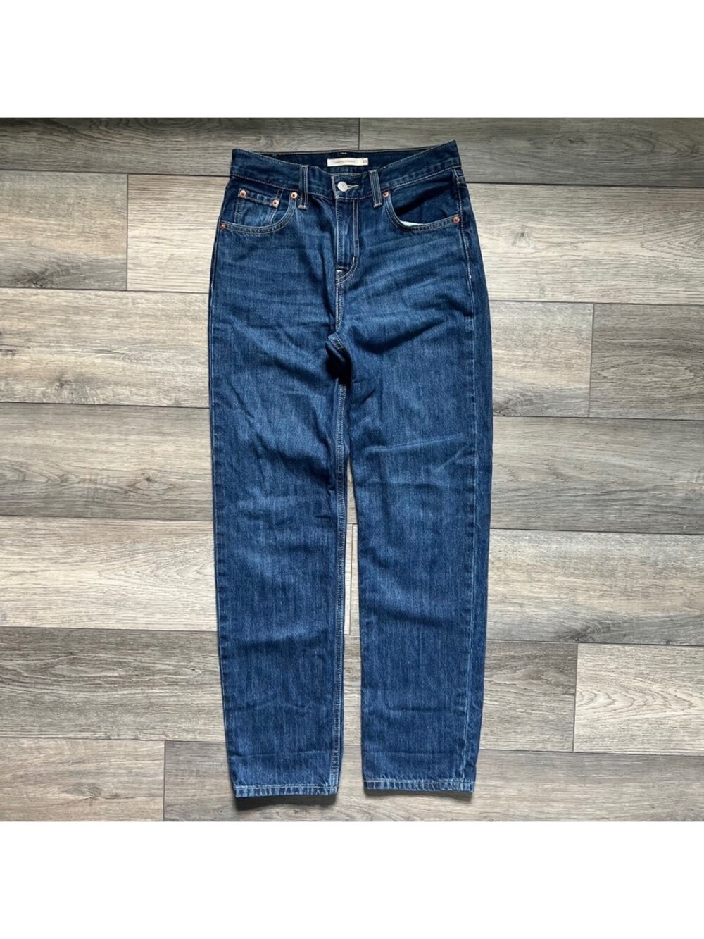 Levi's Women's 25 Low Pro Straight Jeans Blue Denim Dark Wash Straight Leg